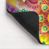 Blume Formen Muster in mehreren Farben Mousepad (Ecke)