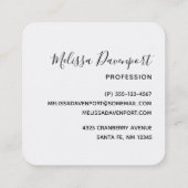 Blume Formen Muster in mehreren Farben Quadratische Visitenkarte (Rückseite)