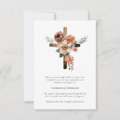 Blume Foto Beileid Beerdigung Gedenkstätte Dankeskarte (Vorderseite)