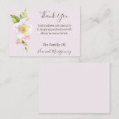 Blume Foto Beileid Beerdigungskarte Mitteilungskarte (Vorne/Hinten)