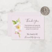 Blume Foto Beileid Beerdigungskarte Mitteilungskarte (Vorderseite/Rückseite Beispiel)