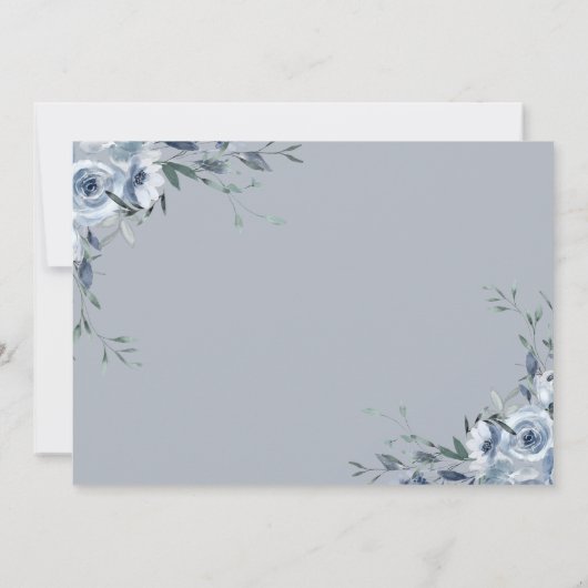 Blume Foto Dedication Einladung (Rückseite)