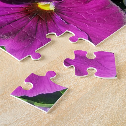 Blume-Foto für lila Stiefmütterchen Puzzle (Seite)