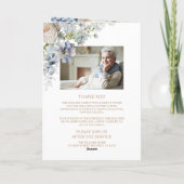 Blume Foto Gedenkfeierprogramme Karte (Rückseite)