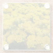 Blume Foto Hellgelbe Blüten Weibchen Glasuntersetzer (Rückseite)