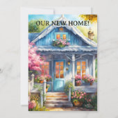 Blume Foto Housewarming Einladung (Rückseite)