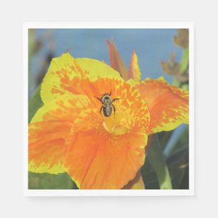 Blume Foto mit Bier Canna Lily Garden Party Serviette