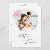 *~* Blume FOTO UAWG + QR AR6 WE Wedding Invi Einladung (Vorne/Hinten)