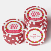 Blume Foto- und Text-Poker-Chips Pokerchips (Stapel)