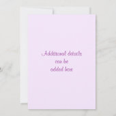 Blume-Fotokarte Einladung (Rückseite)