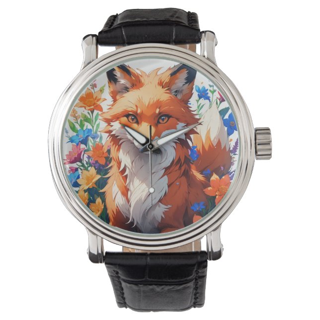 Blume Fox Armbanduhr (Vorderseite)