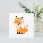 Blume Fox Blank Card (Stehend Vorderseite)