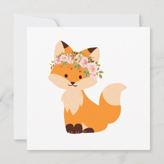 Blume Fox Blank Card (Vorderseite)