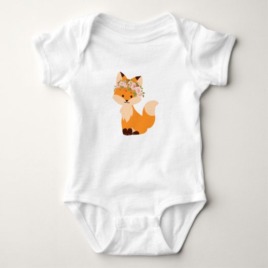 Blume Fox Bodysuit Baby Strampler (Vorderseite)