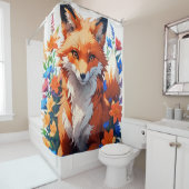 Blume Fox Duschvorhang (Beispiel)