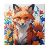 Blume Fox Fliese (Vorderseite)