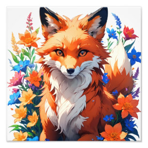 Blume Fox Fotodruck