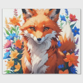 Blume Fox Geschenkpapier (Flach)