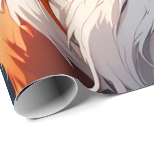 Blume Fox Geschenkpapier (Rolleneckpunkt)