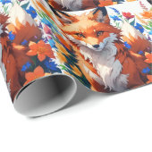 Blume Fox Geschenkpapier (Rolleneckpunkt)