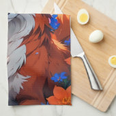 Blume Fox Geschirrtuch (Viertel Falte)