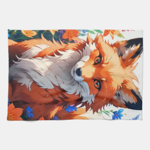 Blume Fox Geschirrtuch