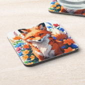 Blume Fox Getränkeuntersetzer (Linke Seite)