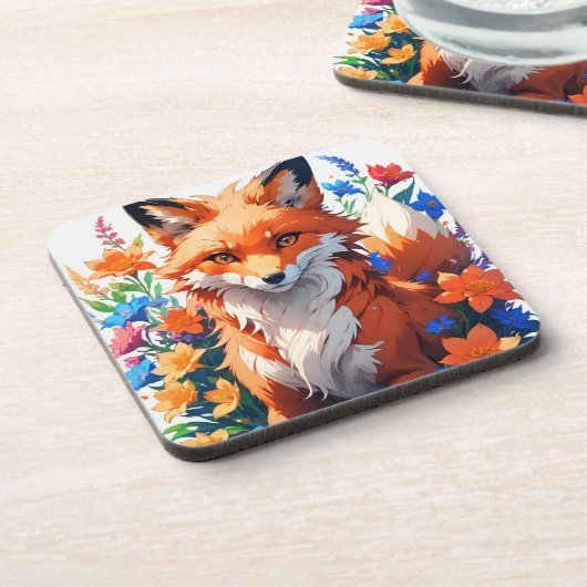 Blume Fox Getränkeuntersetzer (Linke Seite)