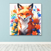Blume Fox Leinwanddruck (Insitu (Holzboden))