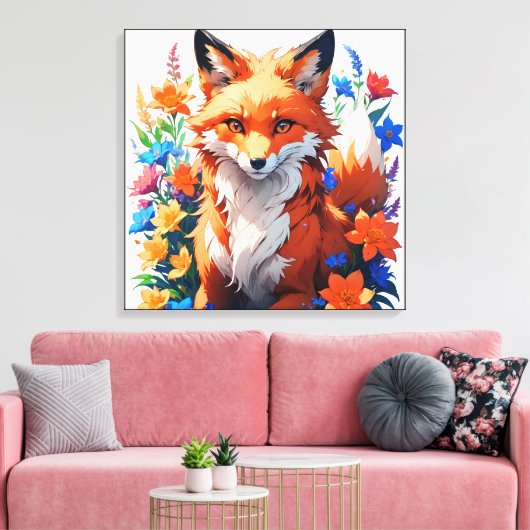 Blume Fox Leinwanddruck (Insitu (Wohnzimmer))