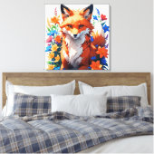 Blume Fox Leinwanddruck (Insitu (Schlafzimmer))