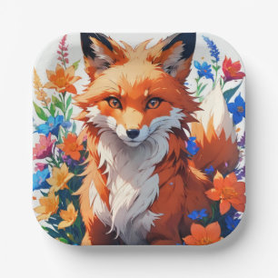 Blume Fox Pappteller