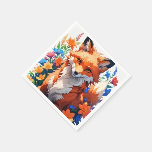 Blume Fox Serviette (Ecke)
