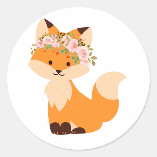Blume Fox Sticker (Vorderseite)
