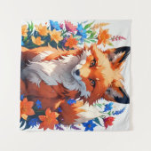 Blume Fox Wandteppich (Vorderseite (Horizontal))