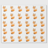 Blume Fox Wrapping Paper Geschenkpapier (Flach)
