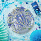 Blume Fraktal 03 Pappteller (Party)