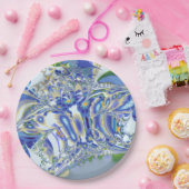 Blume Fraktal 03 Pappteller (Party)