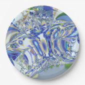 Blume Fraktal 03 Pappteller (Vorderseite)