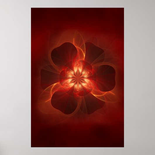 Blume Fraktal Art Poster (Vorne)