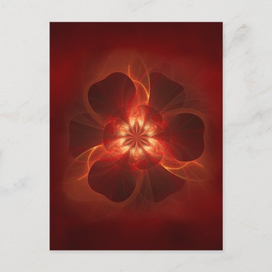 Blume Fraktal Art Postkarte (Vorderseite)