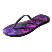 Blume Fraktal Flip Flops Badesandalen (Schrägansicht)