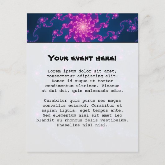 Blume Fraktal Kunst Flyer (Vorne)