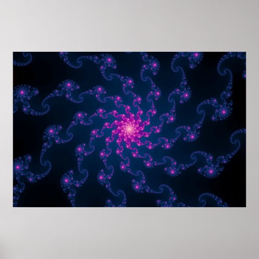 Blume Fraktal Kunst Poster (Vorne)