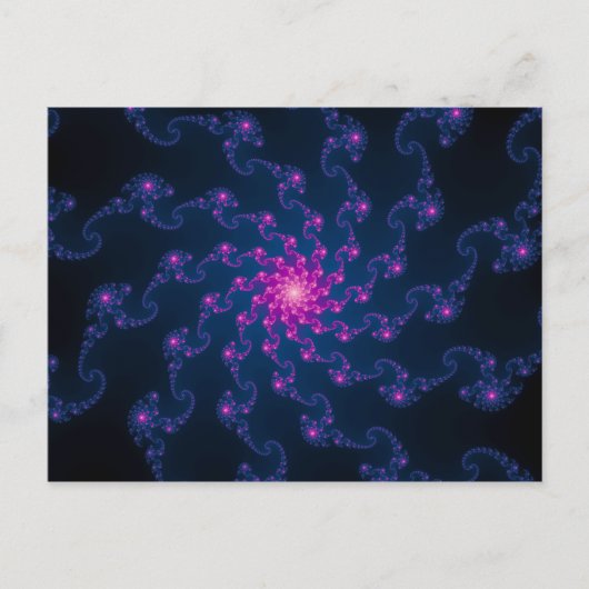 Blume Fraktal Kunst Postkarte (Vorderseite)