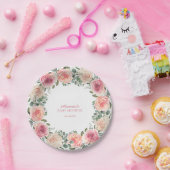 Blume Frame Baby Dusche Pappteller (Party)