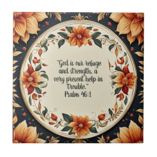 Blume Frame Bible Verse Fliese
