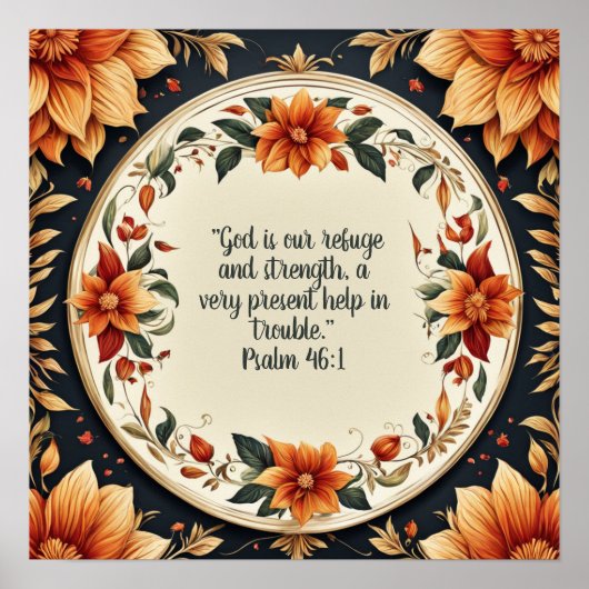 Blume Frame Bible Verse Poster (Vorne)