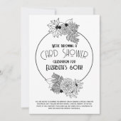 Blume Frame Card Dusche 60. Geburtstag Einladung (Vorderseite)