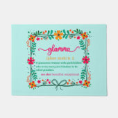 Blume Frame Glamma Oma Großmutter Definition Fußmatte (Vorderseite)
